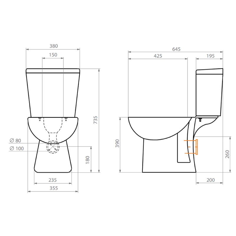 雙沖洗驅動系統衛生(shēng)間全套馬桶裝置Aura 60AU820001